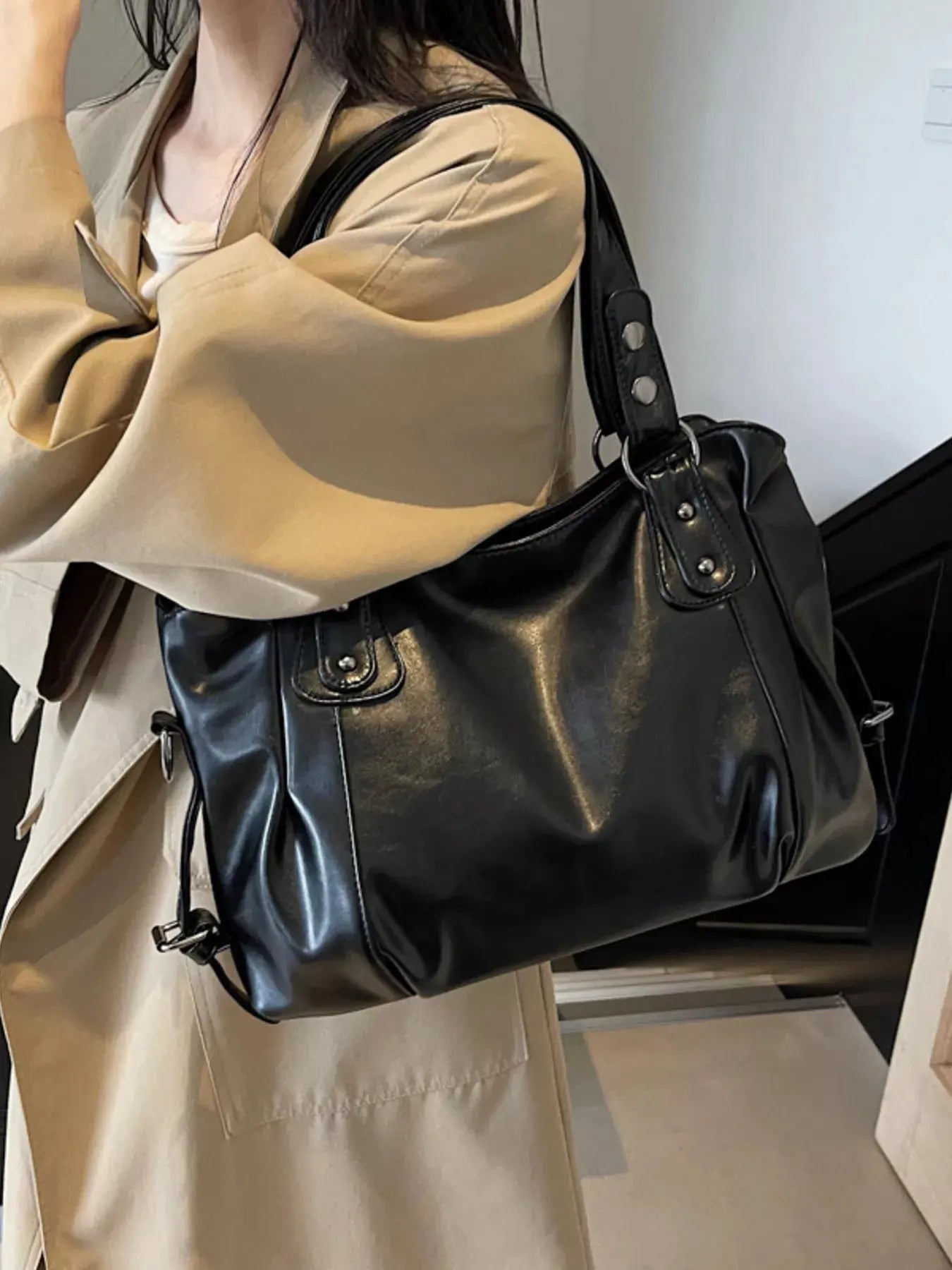 Vintage Style Leather Handbag by Partner Label