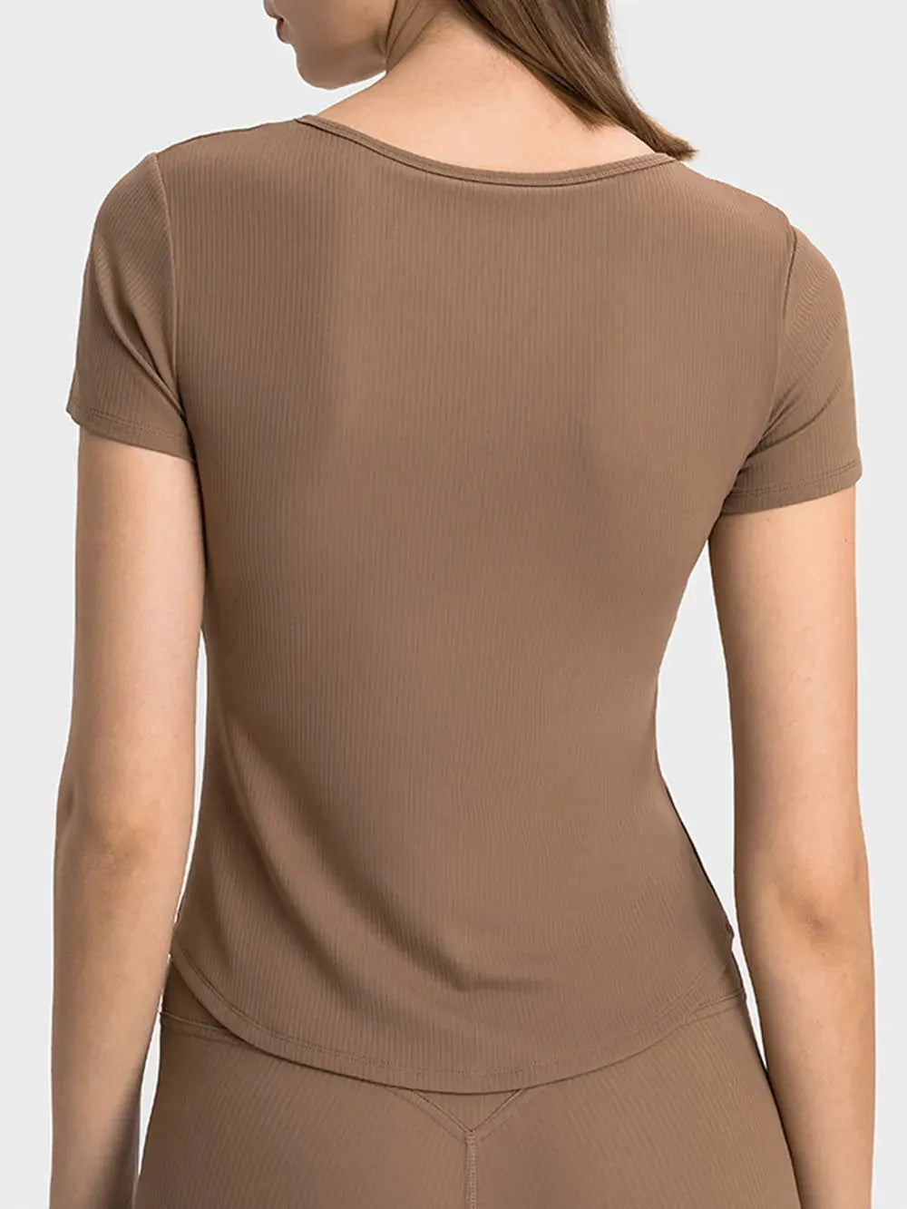 Millennia Notched Short Sleeve Active T-Shirt by Millennia