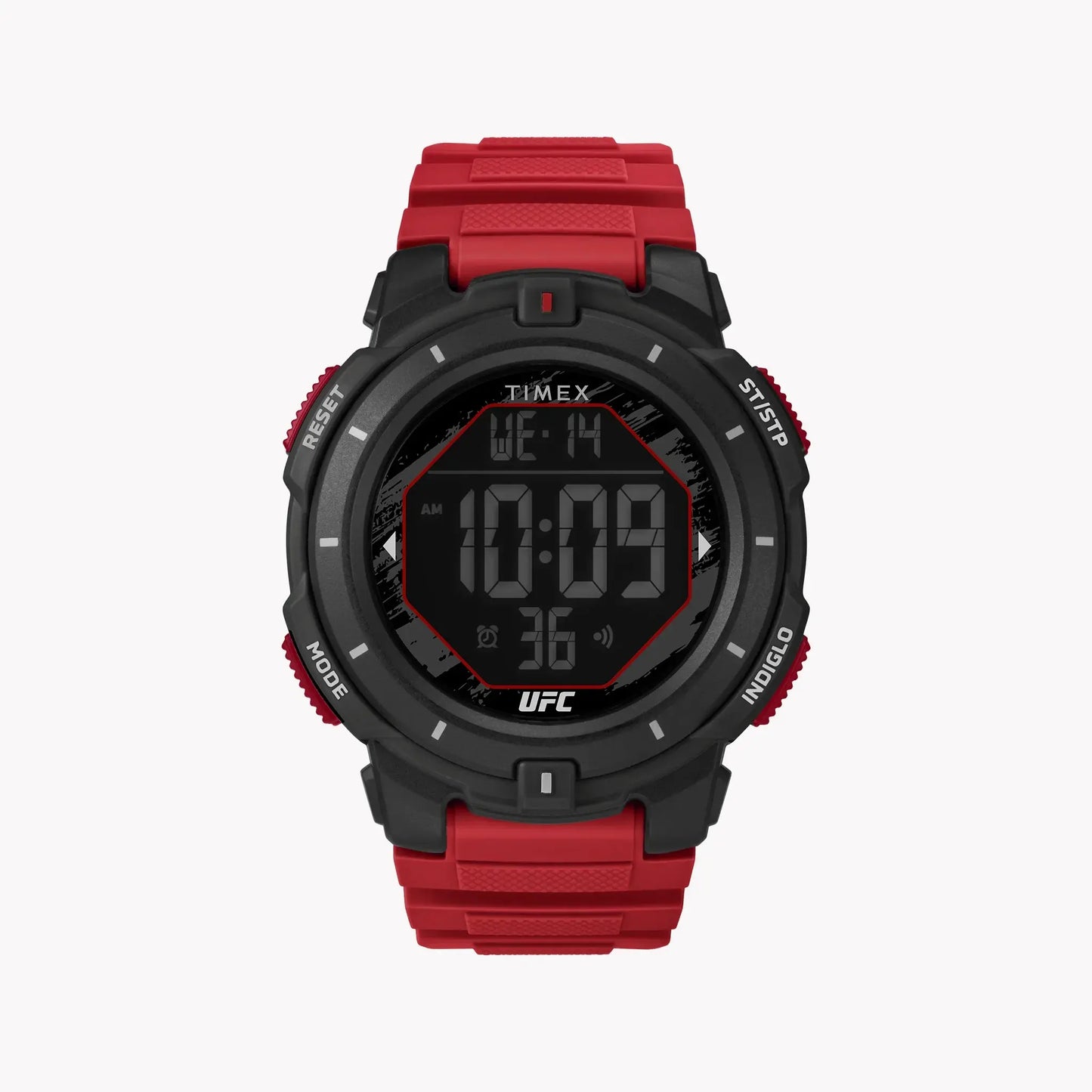 Timex Men's Red Digital Watch, Black Resin Case | T5k892 by TIMEX