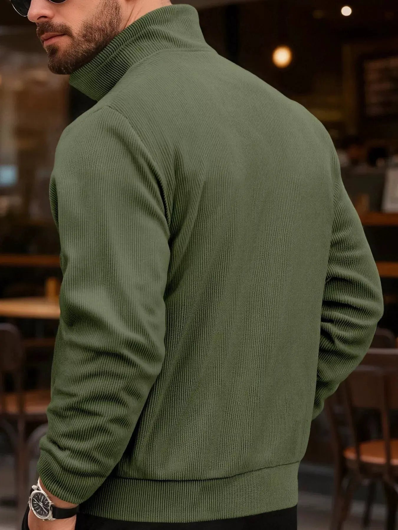 Men's Full Size Casual Corduroy Button-Down Jacket Plus Size by Partner Label