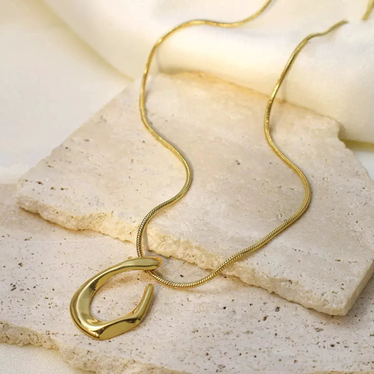 18K Gold-Plated Geometric Necklace by Partner Label