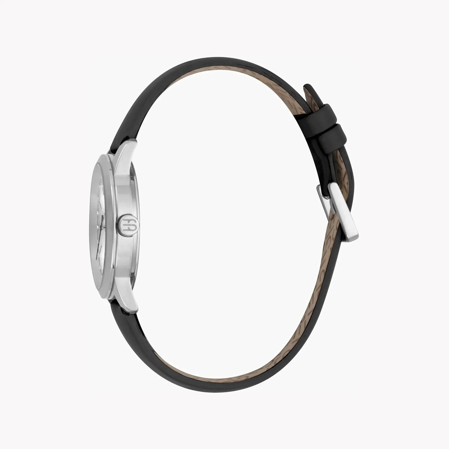 Esprit Women's Black Leather Watch, Silver Dial | Es1l116m0055 by ESPRIT