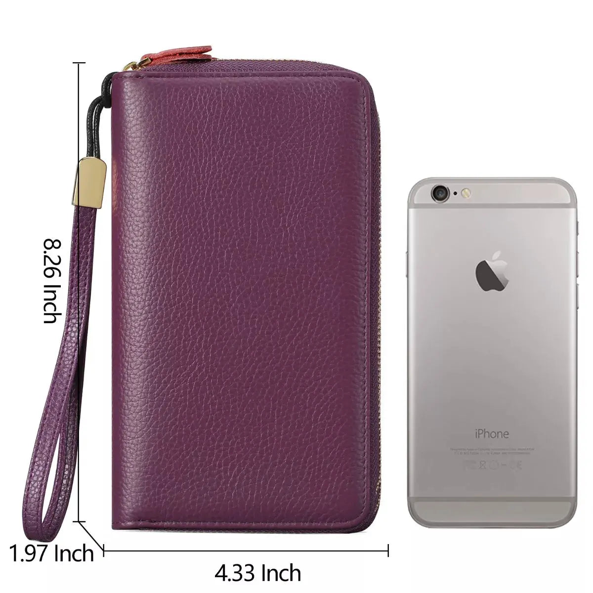 Double Zipper Leather Wallet by Partner Label