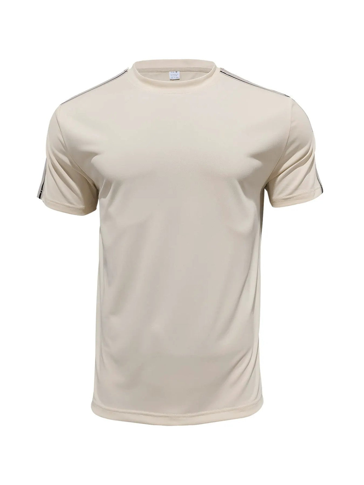 Men's Full Size Striped Shoulder Casual T-Shirt Plus Size by Trendsi