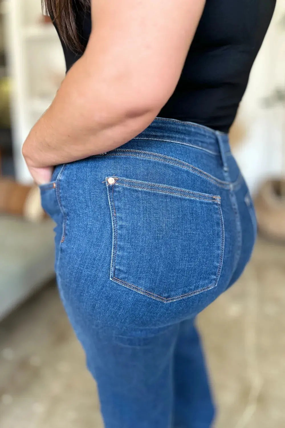 Judy Blue Full Size High Rise Straight Jeans by Judy Blue