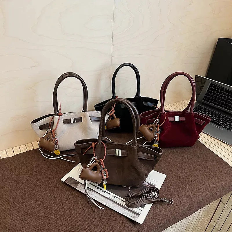 PU Leather Suede Mini Handbag by Partner Label