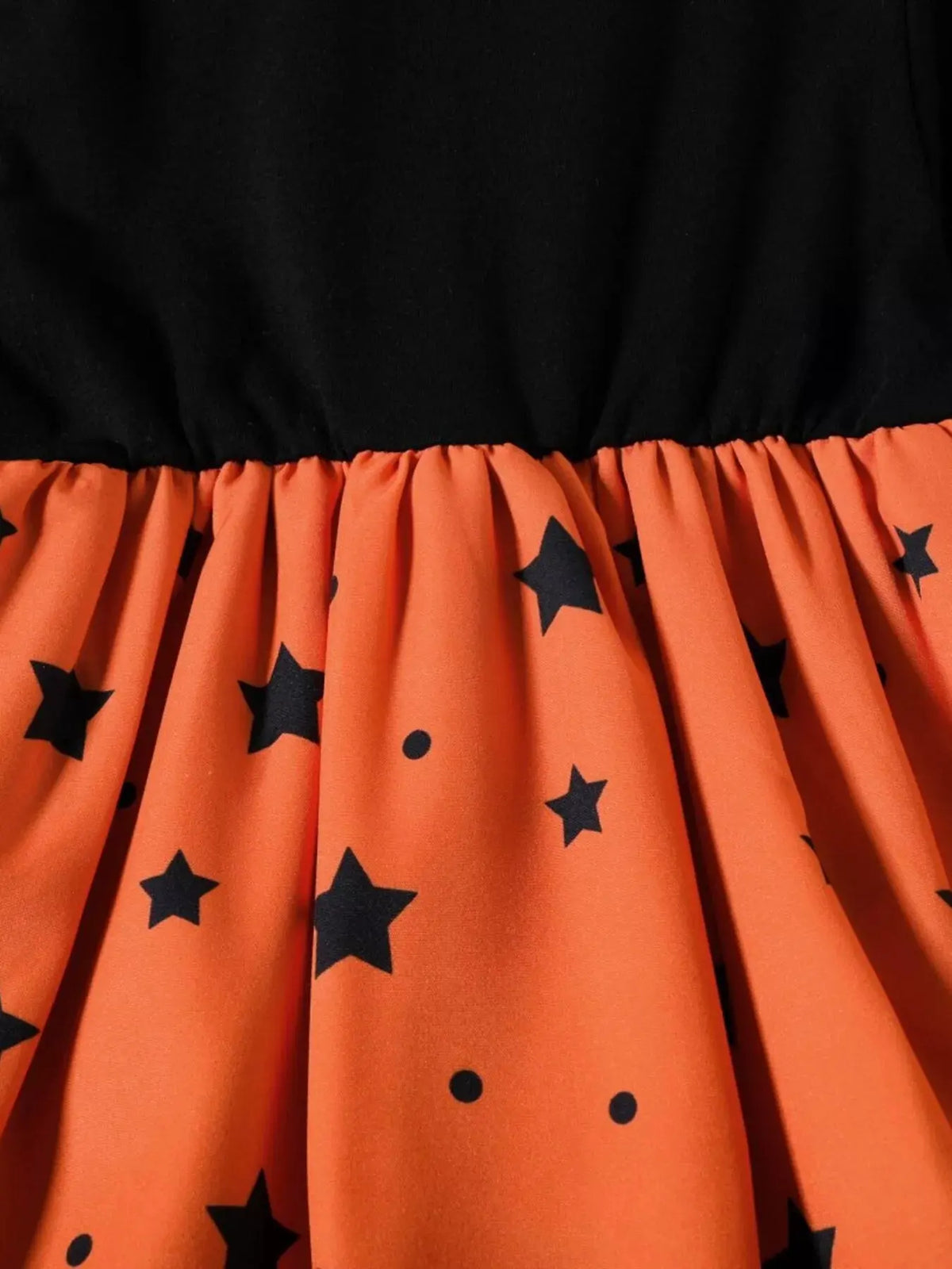 Children's Halloween Pumpkin Print Bowknot Long Sleeve Dress by Trendsi