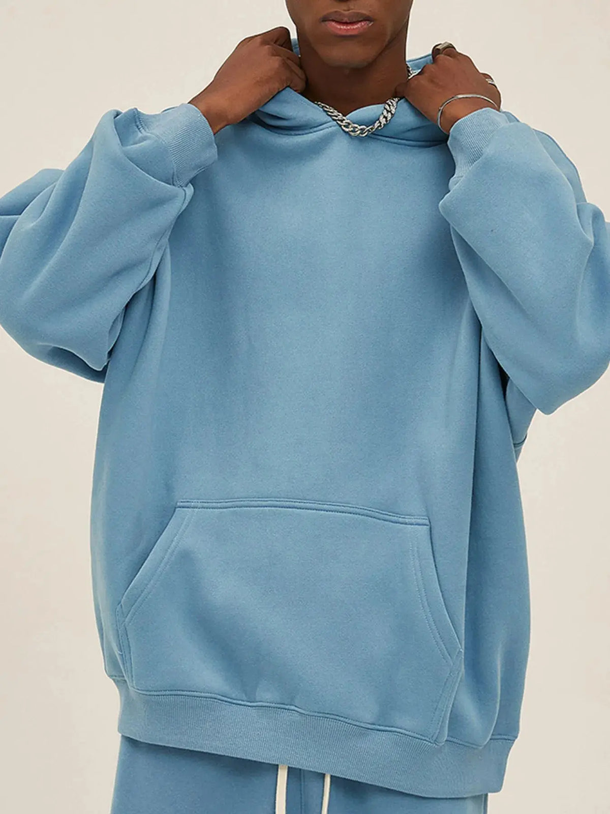 Men's Oversized Pocketed Long Sleeve Hoodie by Partner Label