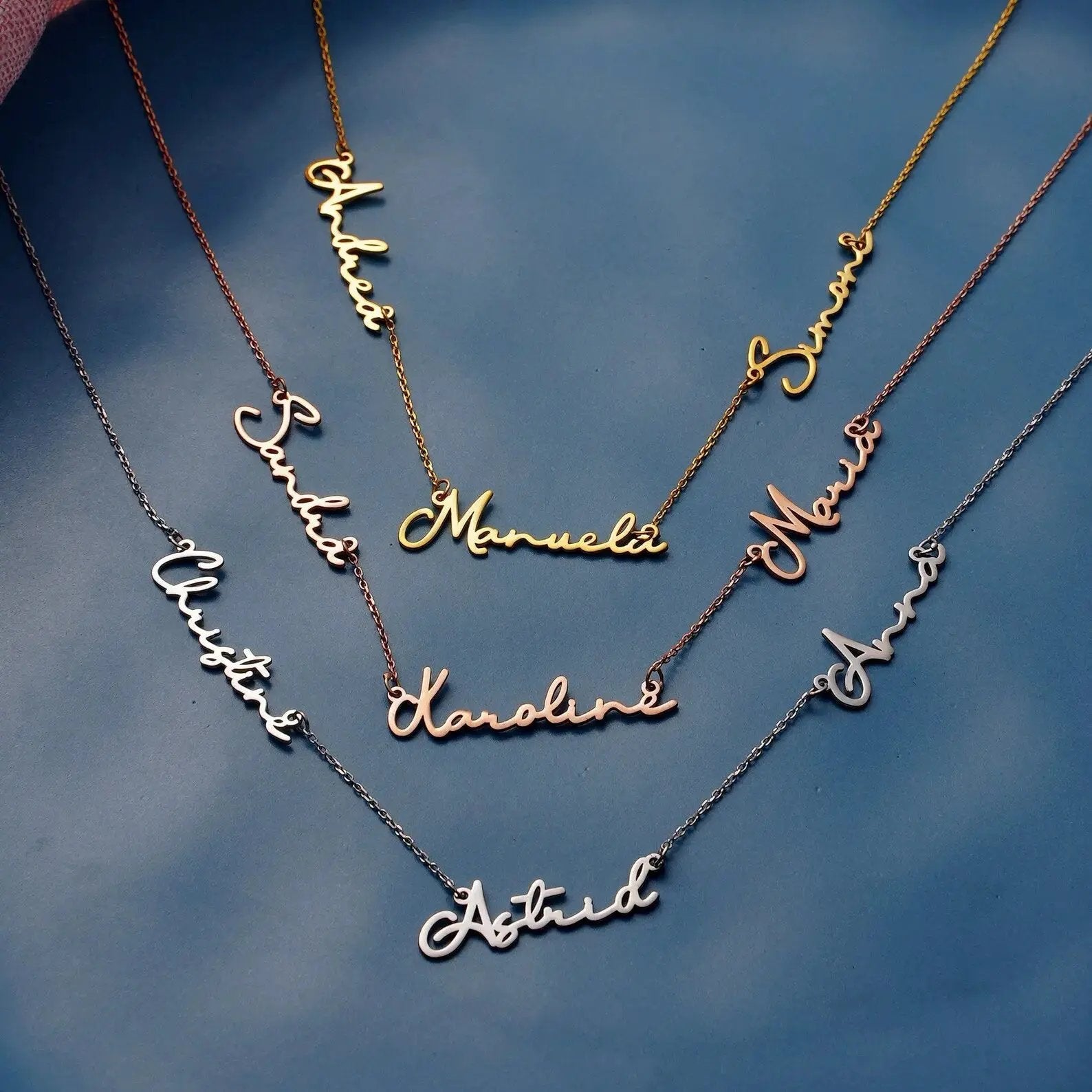 Multiple Name Necklace - personalized name necklace by Maiden-Art