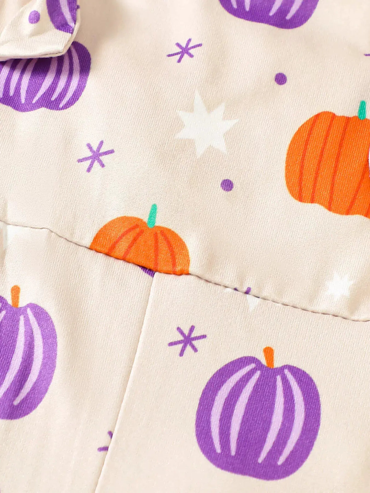 Children's Halloween Pumpkin Print Bell-Bottom Jumpsuit by Trendsi