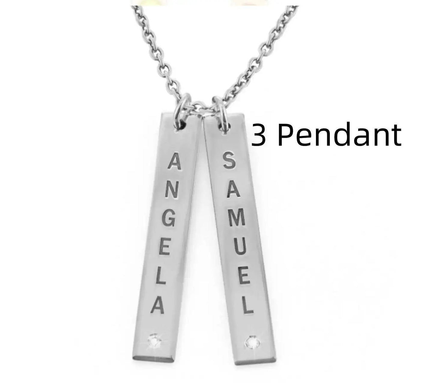 Personalized Vertical Necklace, Mother's Day Gift by Maiden-Art