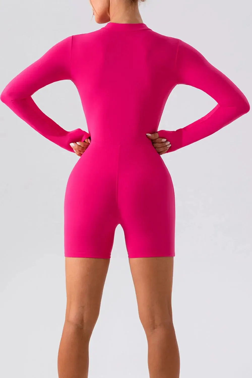 Half Zip Long Sleeve Active Romper by Partner Label