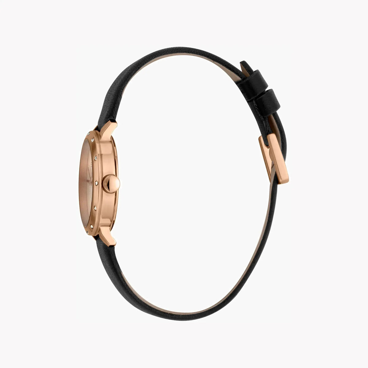 Esprit Women's Black Leather Watch, Silver Dial | Es1l050m0025 by ESPRIT