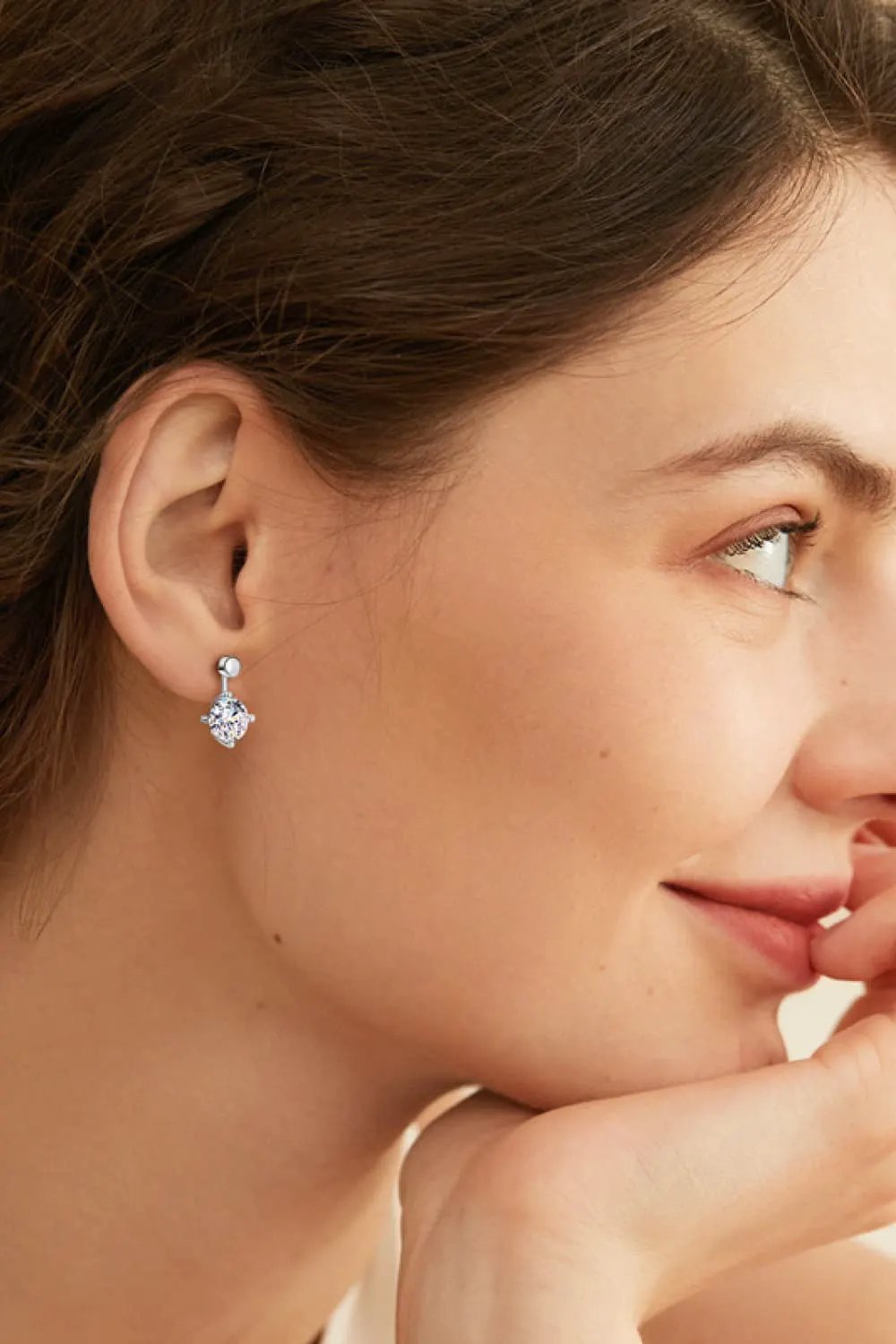 Adored 4 Carat Moissanite Drop Earrings by Partner Label