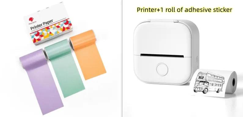 Portable Mini Thermal Label Printer Home Photo Printer Student Wrong Question Printer Bluetooth-compatible Mini Label Printer Price Tag by Maiden-Art