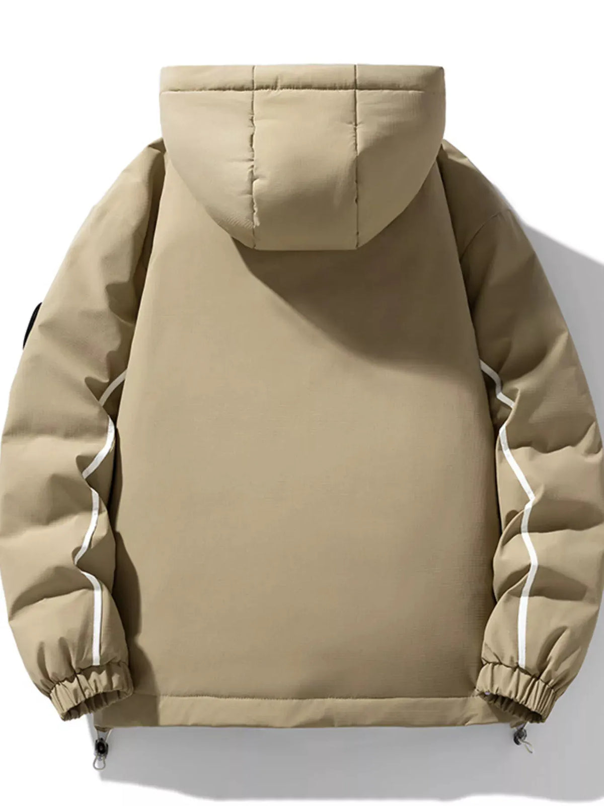 Men's Plus Size Contrast Hooded Puffer Jacket by Partner Label