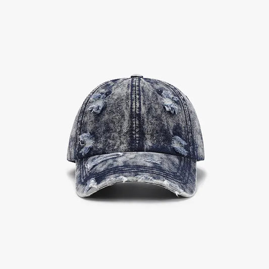 Distressed Cotton Baseball Cap by Partner Label