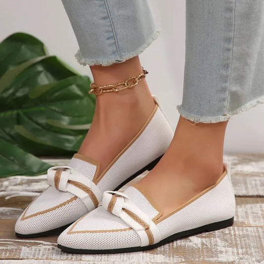 Point Toe Mesh Flat Slip-Ons by Partner Label