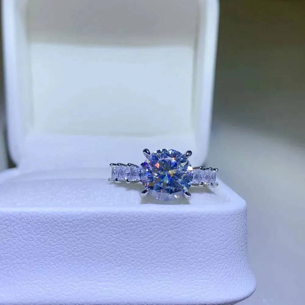 3 Carat Moissanite 925 Sterling Silver Ring by Partner Label