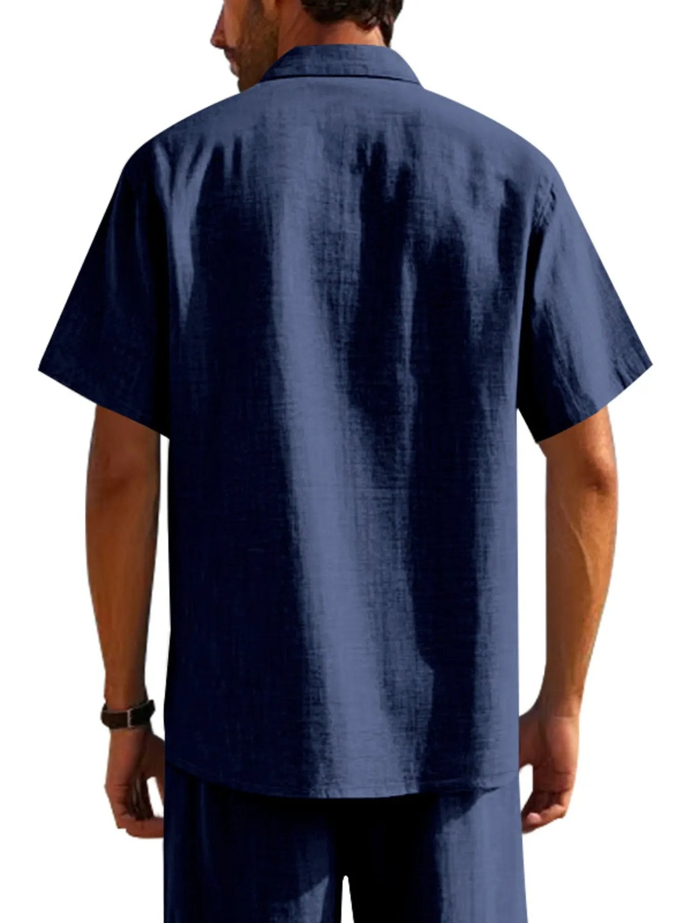 Men's Full Size Short Sleeve Shirt with Pockets Plus Size by Trendsi