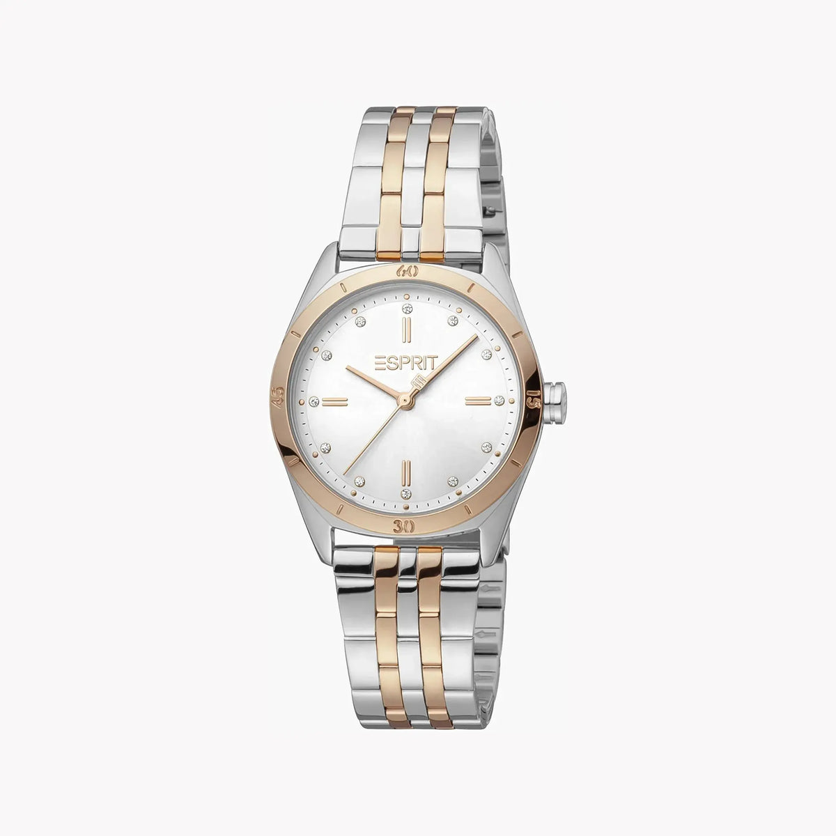 Esprit Women's Silver & Rose Gold Watch, Silver Dial | Es1l085m0065 by ESPRIT