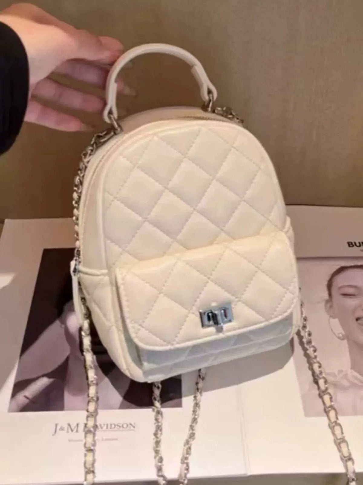 Quilted Mini Backpack Bag by Partner Label