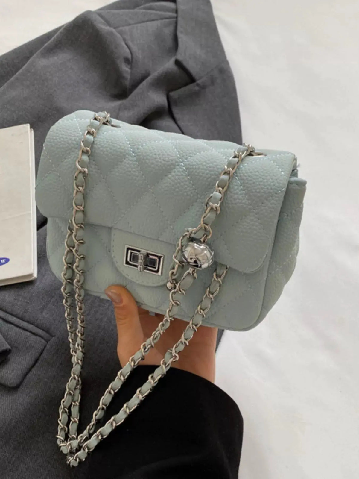 Quilted Chain Crossbody Bag by Partner Label