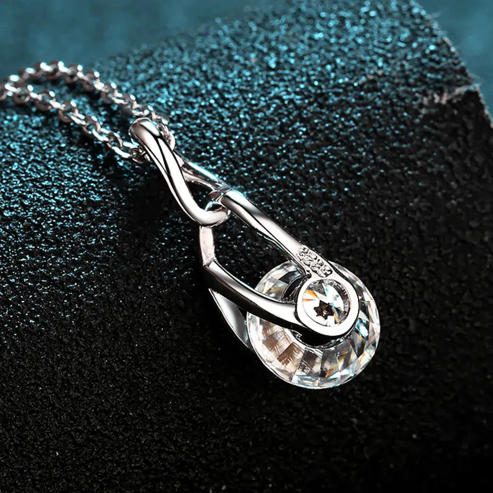 2 Carat Moissanite 925 Sterling Silver Necklace by Partner Labels