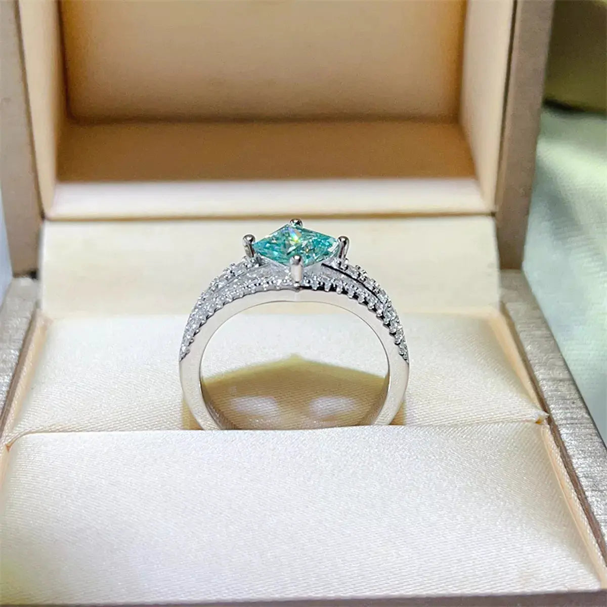 1 Carat Moissanite 925 Sterling Silver Ring by Partner Label