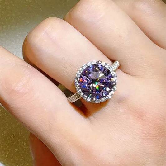 3 Carat Moissanite Zircon 925 Sterling Silver Ring by Partner Label