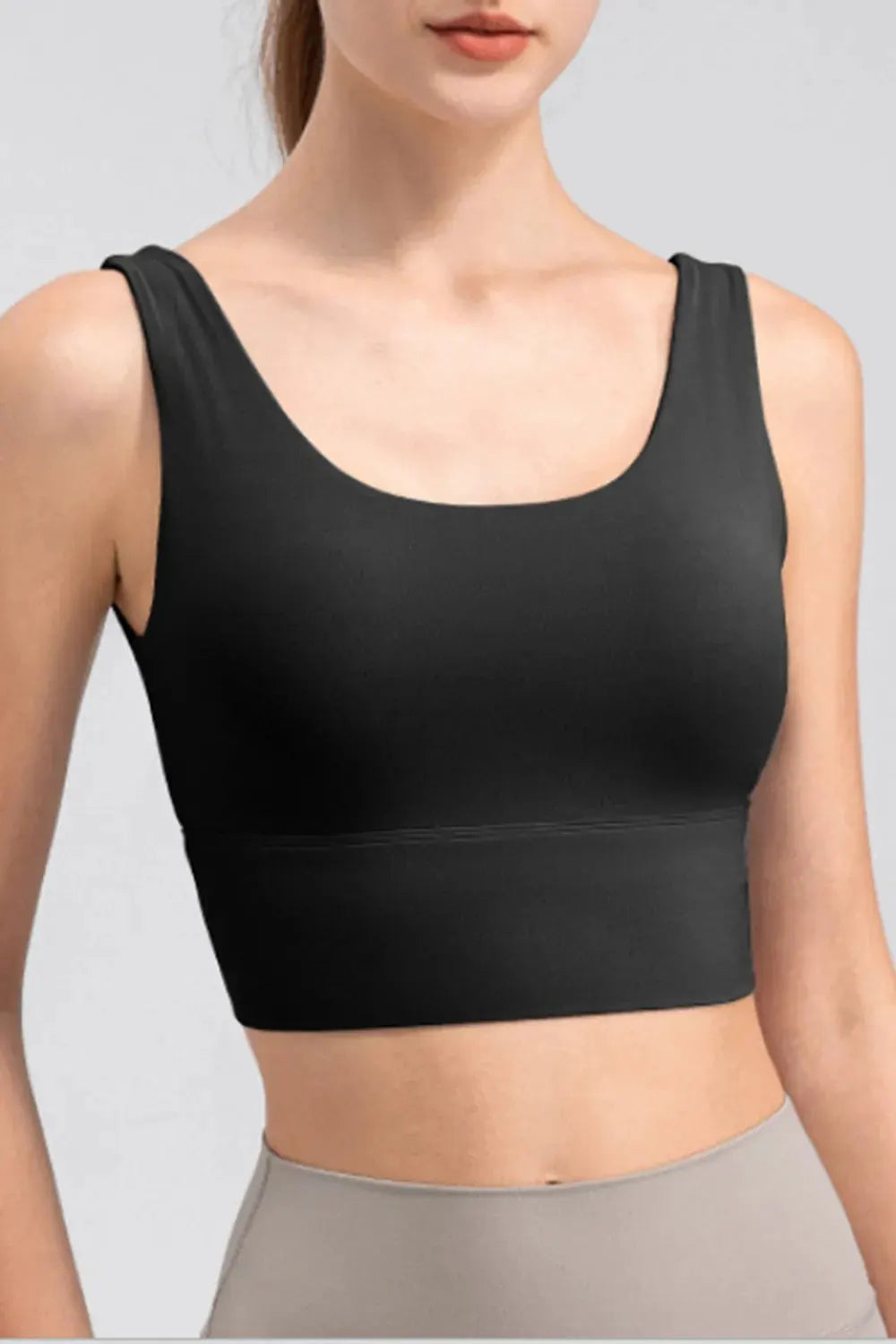 Scoop Neck Wide Strap Active Tank by Partner Label