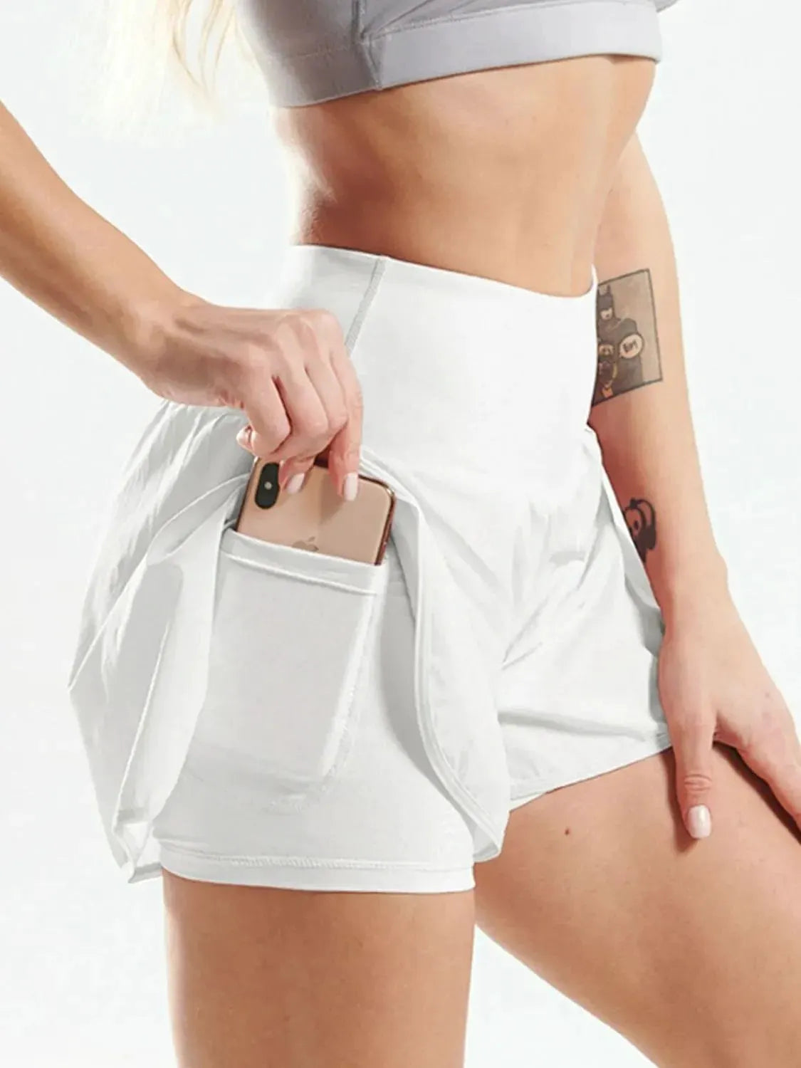 Pocketed High Waist Active Shorts by Partner Label