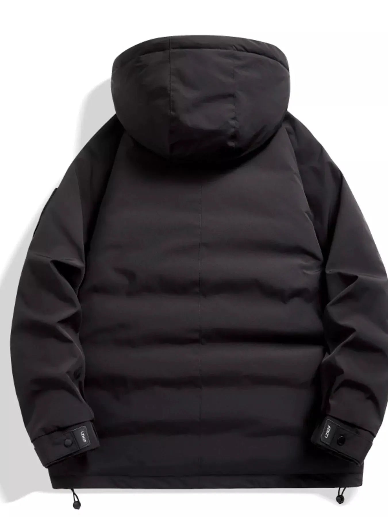 Men's Plus Size Hooded Snap Down Jacket by Partner Label
