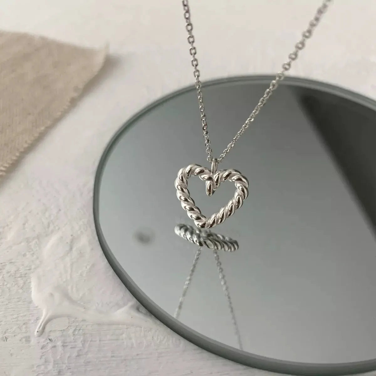 925 Sterling Silver Heart Necklace by Partner Labels