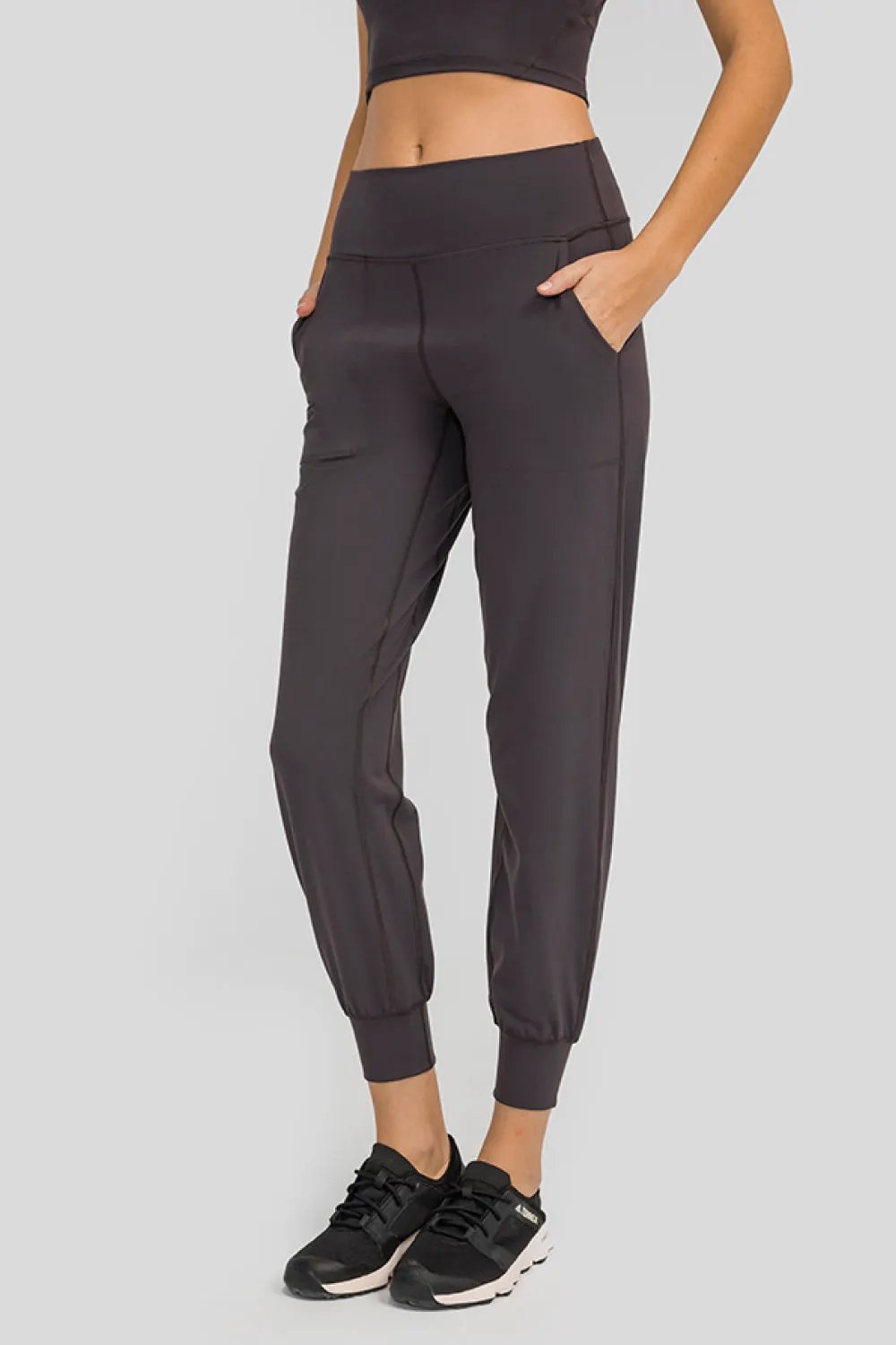 Millennia Wide Waistband Slant Pocket Pants by Millennia