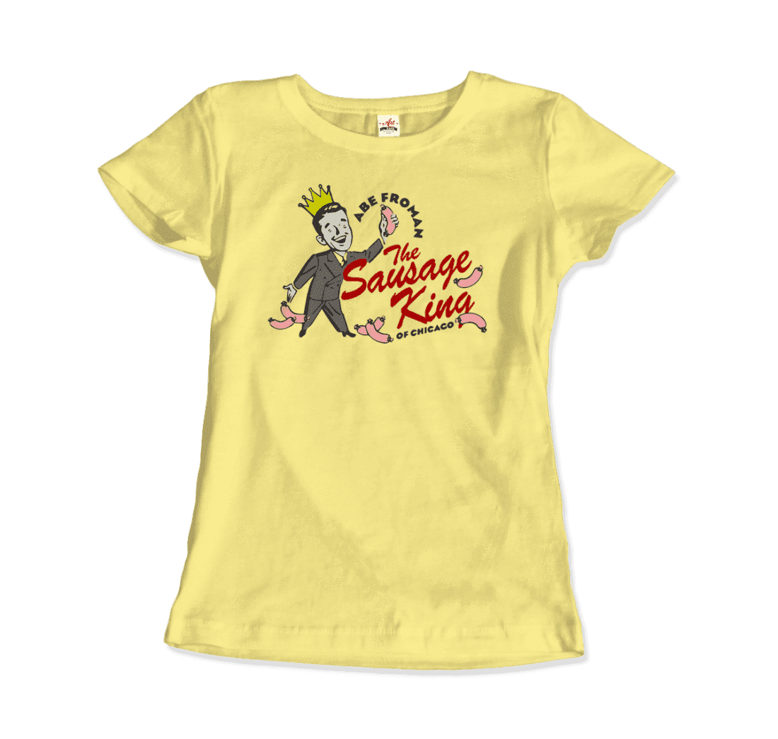 Abe Froman the Sausage King of Chicago from Ferris Bueller's Day Off t-shirt by Art-O-Rama Shop