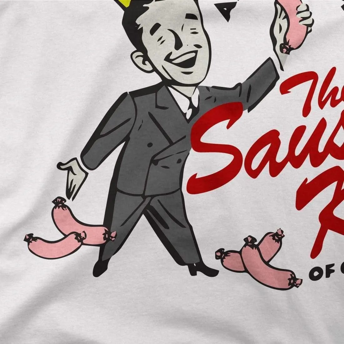 Abe Froman the Sausage King of Chicago from Ferris Bueller's Day Off t-shirt by Art-O-Rama Shop