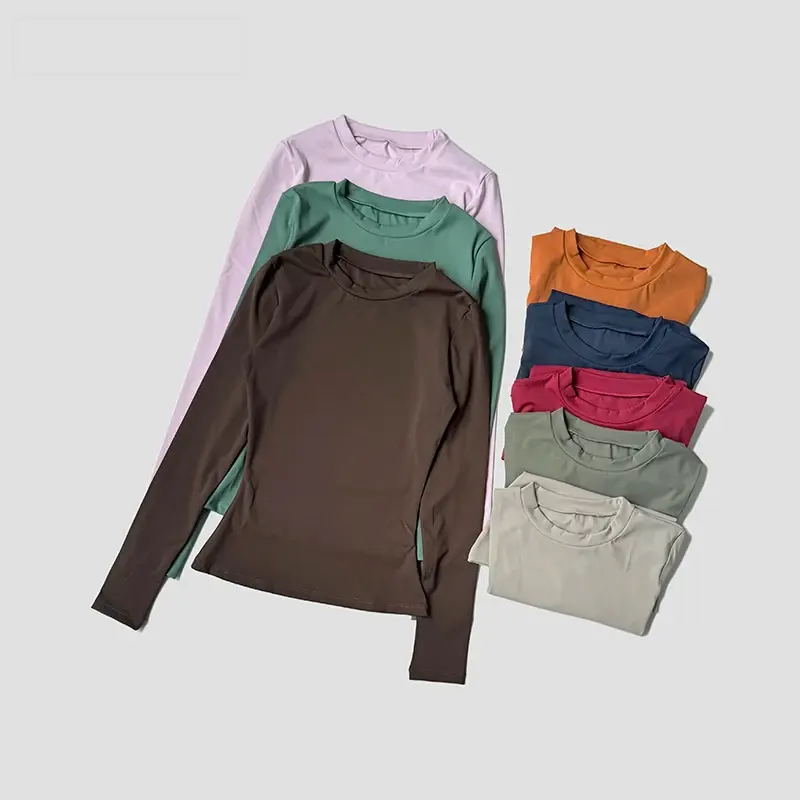 Women’s Long Sleeve Workout Top for Gym, Pilates, Yoga & Running by Vimost Shop