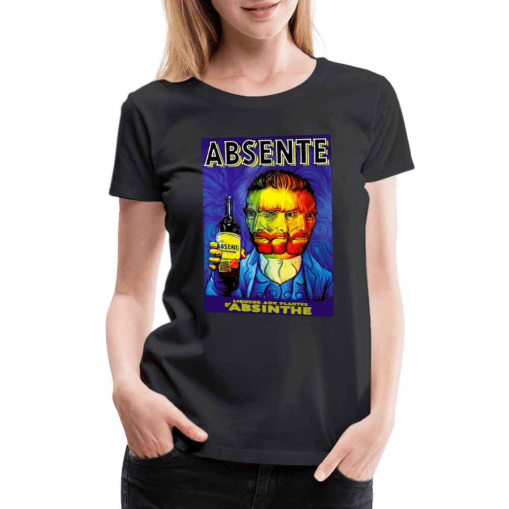 Absente, vintage Absinthe Liquor Advertisement with Van Gogh t-shirt by Art-O-Rama Shop