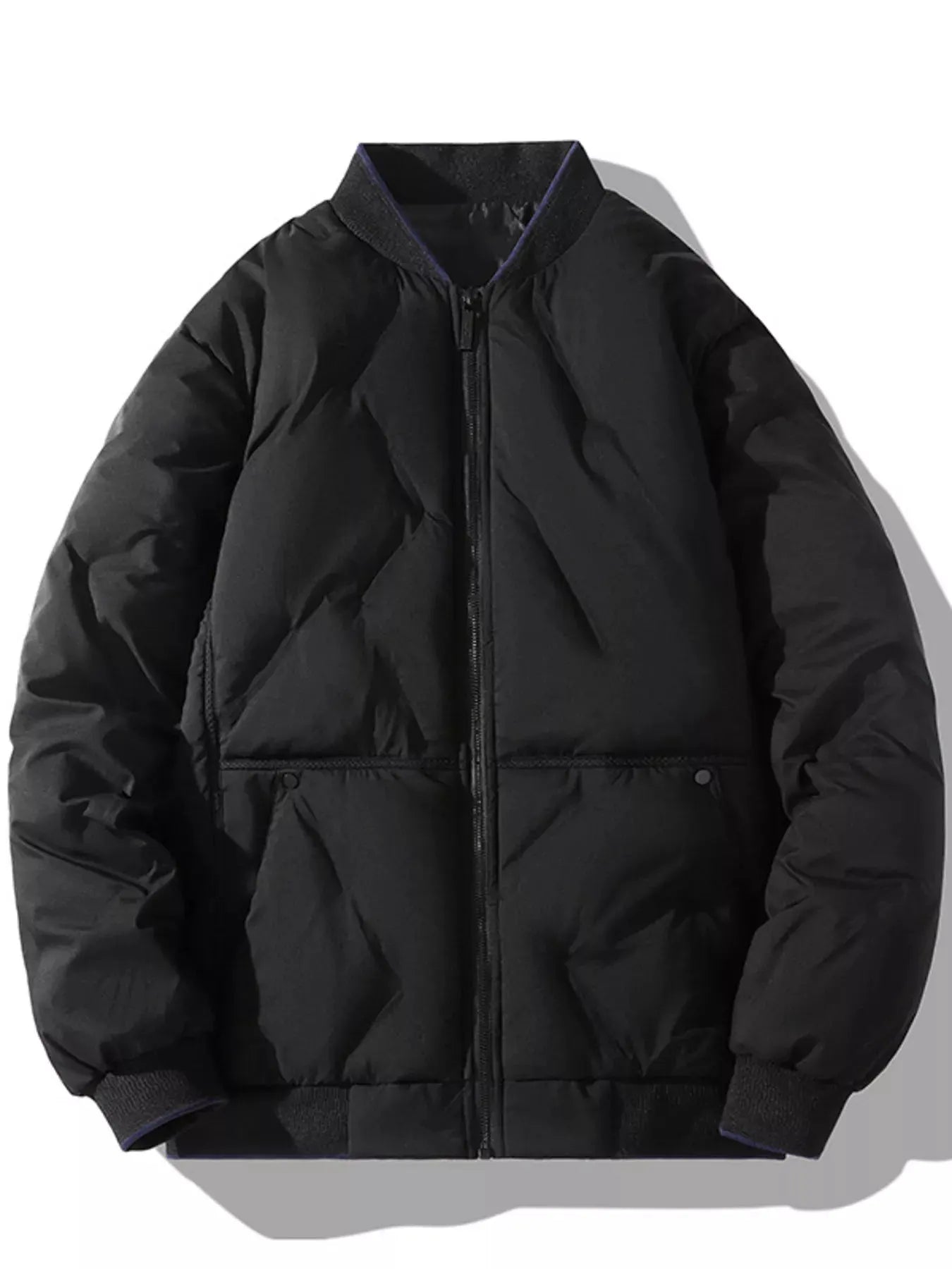 Men's Plus Size Padded Zip Up Bomber Jacket by Partner Label