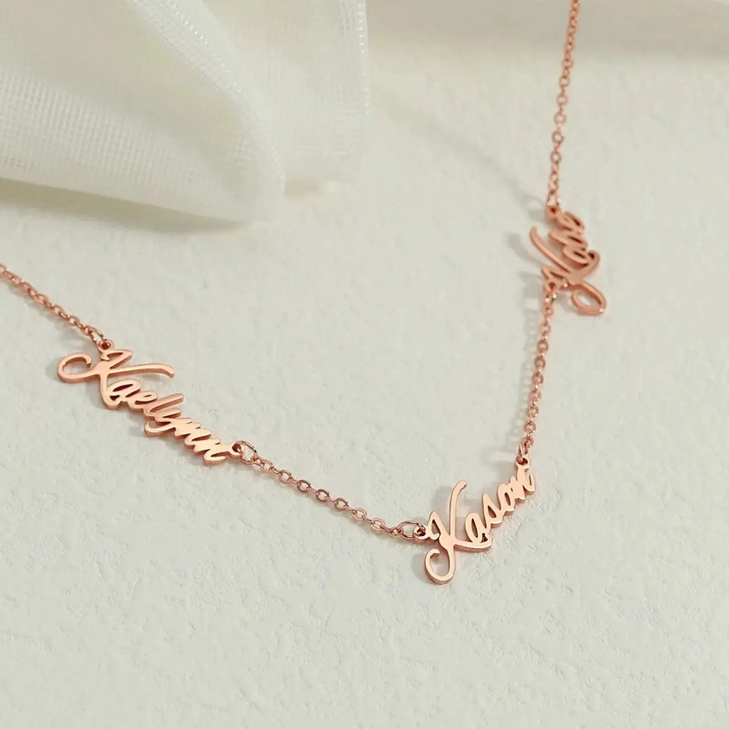 Multiple Name Necklace - personalized name necklace by Maiden-Art