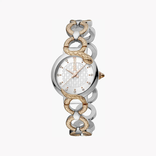 Just Cavalli Women's Silver & Rose Gold Watch, Silver Dial | Jc1l206m0065 by JUST CAVALLI