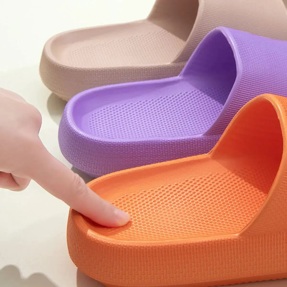 Open Toe Platform Slippers by Partner Label