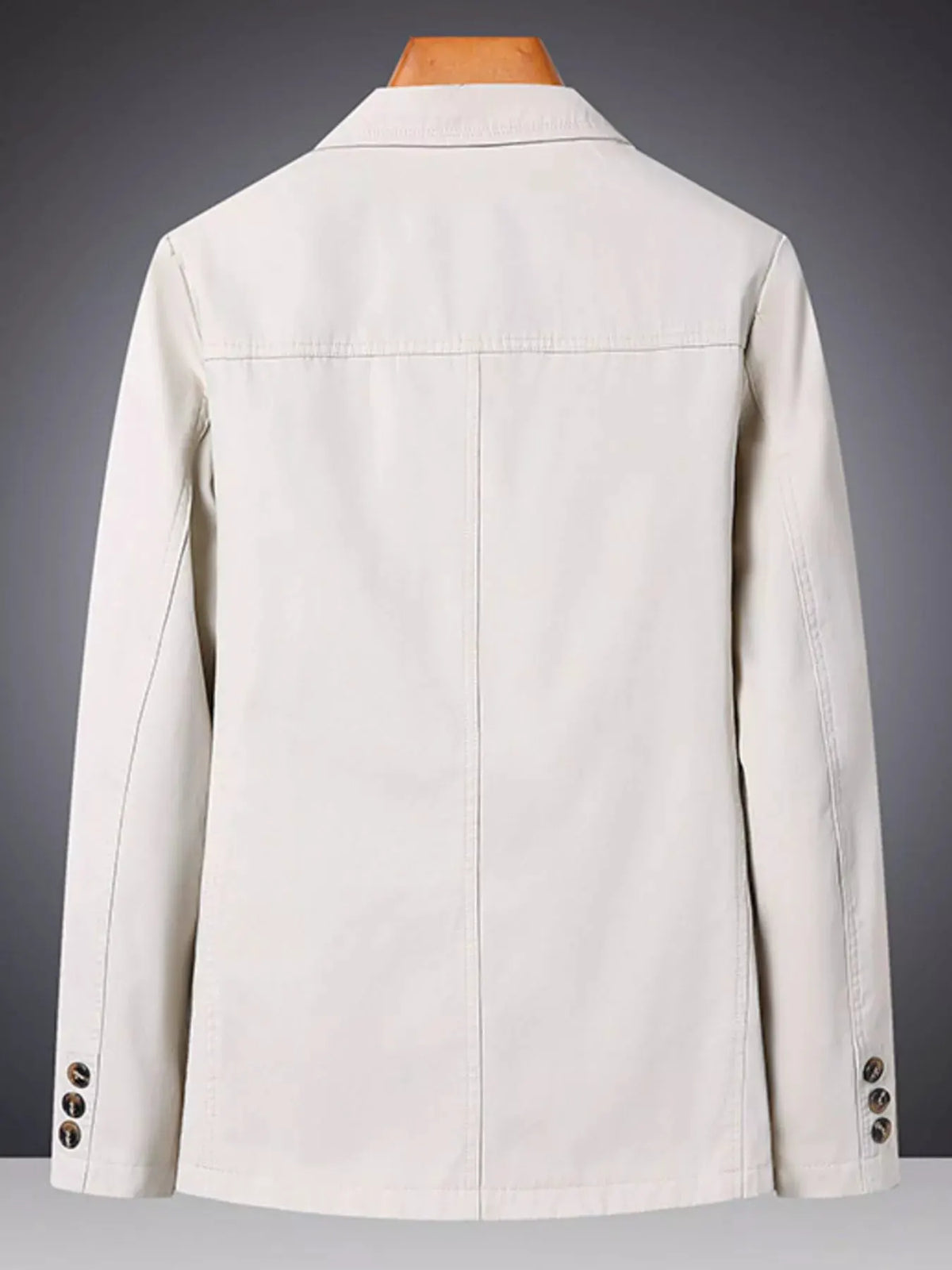 Men's Plus Size Lapel Collar Long Sleeve Blazer by Trendsi