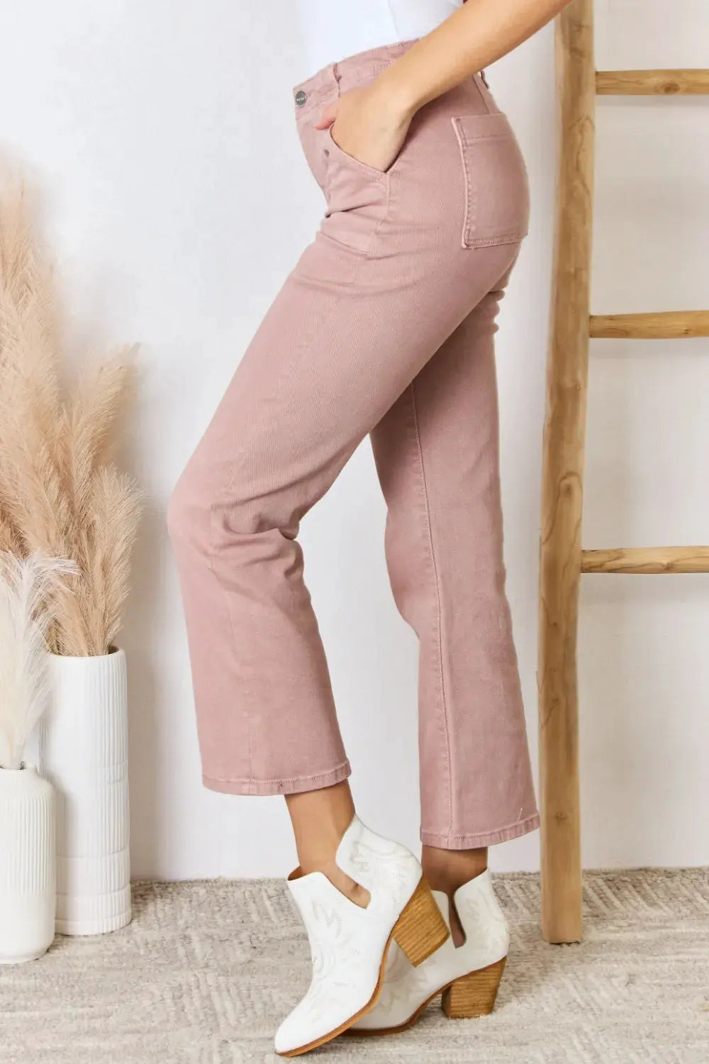 RISEN Full Size High Rise Ankle Flare Jeans by RISEN