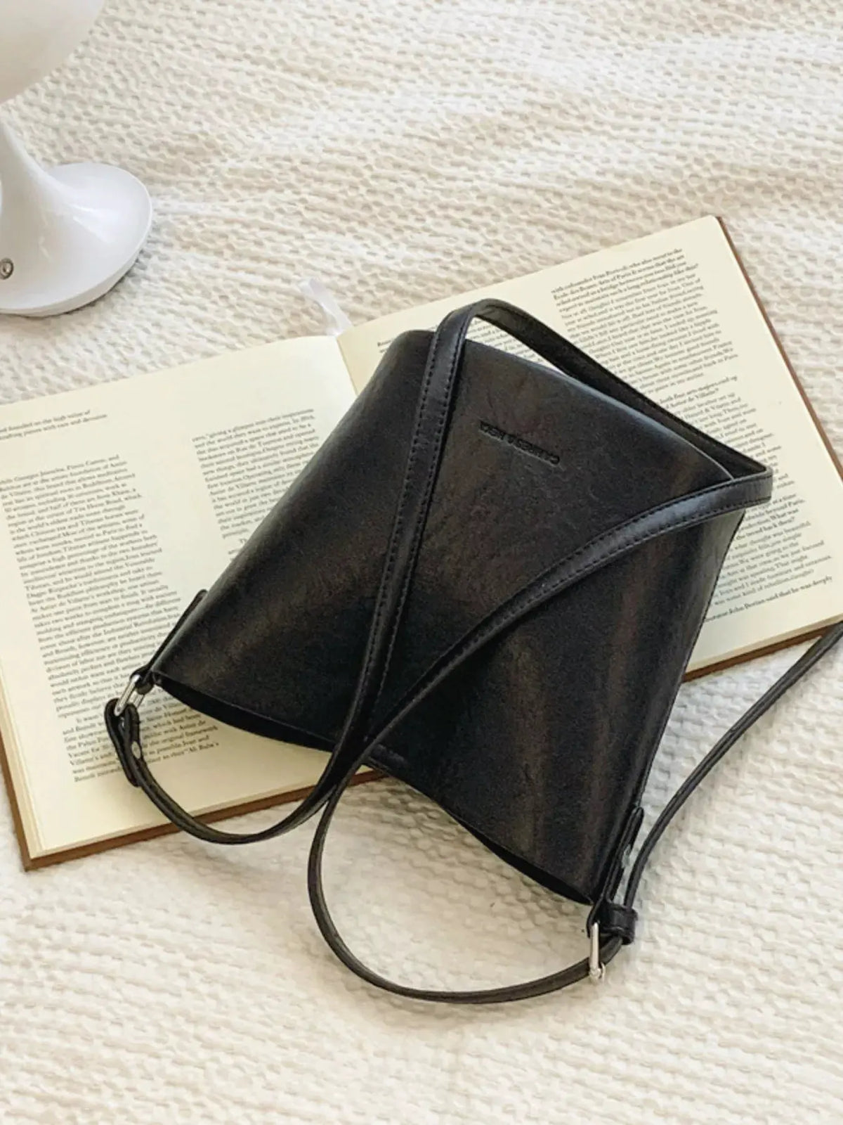 Leather Bucket Crossbody Bag by Partner Label