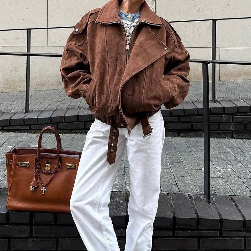 Short Loose Jacket Coat Women by Maiden-Art