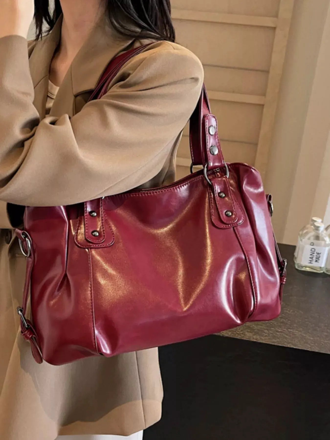 Vintage Style Leather Handbag by Partner Label