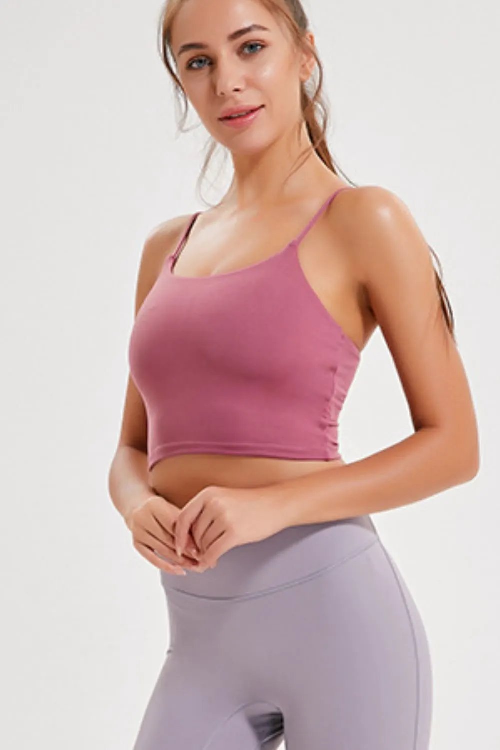 Millennia Feel Like Skin Scoop Neck Sports Cami by Millennia