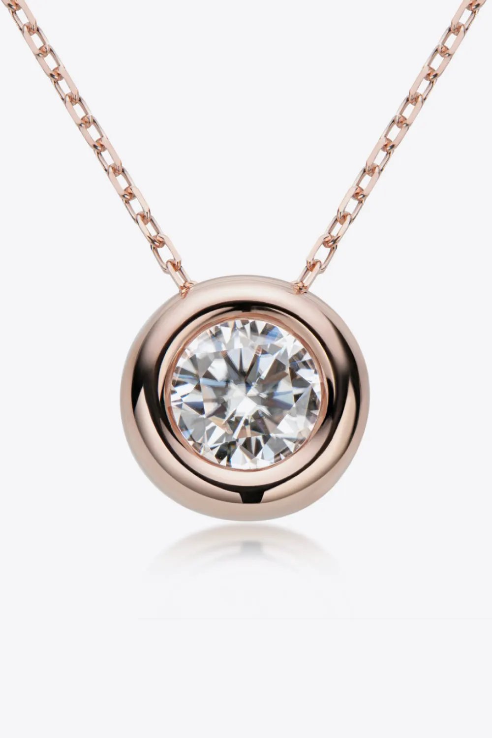 Adored 1 Carat Moissanite Pendant 925 Sterling Silver Necklace by Partner Label